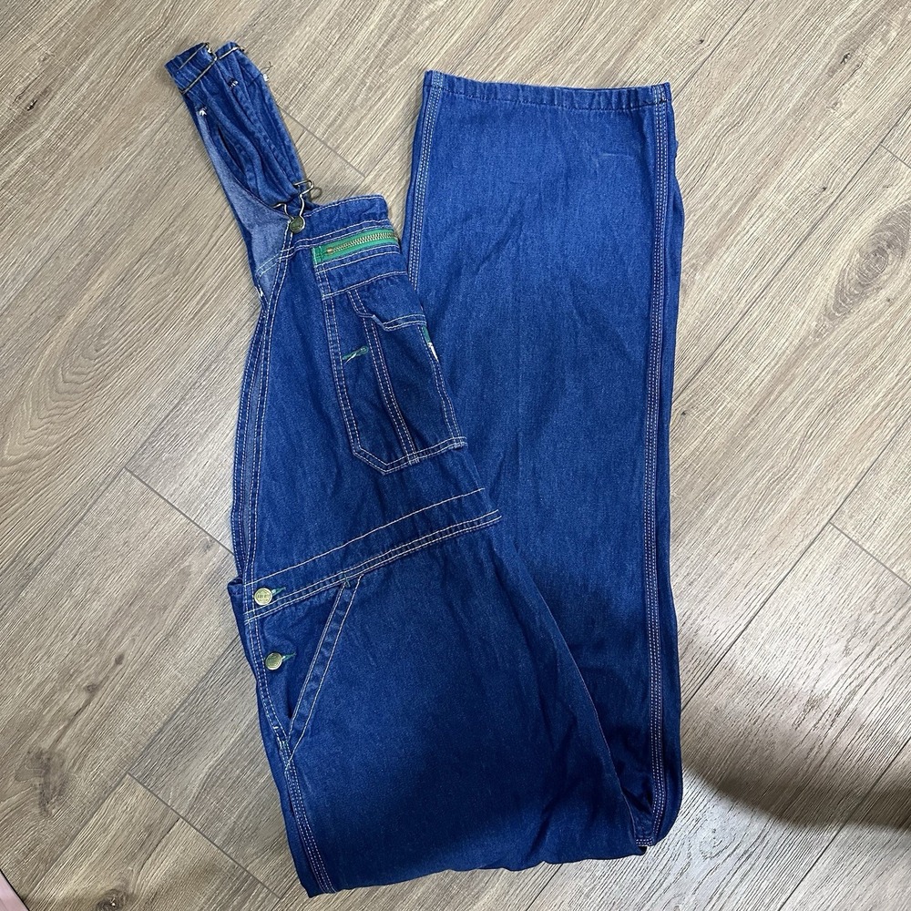 Liberty Bib Overalls Big Mens 40x30 Dark Wash Jeans Utility Work Farmer EUC